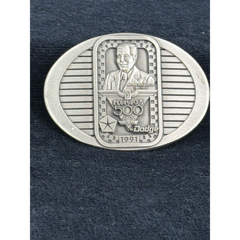 1991 Indy 500 Belt Buckle‎ Solid Pewter Limited Edition 100/500 Dodge
